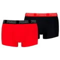 PUMA 4 er Pack Short Boxer Boxershorts Men Pant Unterwäsche kurz 100000884, Farbe:002 - Red/Black, Bekleidungsgröße:M