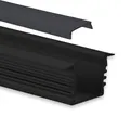 GX-PL3 LED Alu EINBAU-Profil 200 cm, Stripes max. 12 mm, schwarz