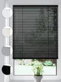 Sonello Jalousie Klemmfix ohne u. mit Bohren 30cm x 100cm Schwarz Aluminium Jalousette, Klemmfix, Inkl. Halterung für Decken- u. Wandmontage Alu Jalousie Fenster u. Tür, Blickdicht freihängend