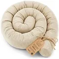 Totsy Baby Seitenschläferkissen Bettschlange Body Pillow - Kopfkissen lang Bettrolle Schlafkissen beige 300 cm