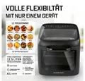 GOURMETmaxx Heißluftfritteuse Heißluftofen mit Panoramadach & Frontfenster, 1800 W, Airfryer,  12,5 l - 12 Programme