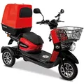 Rolektro, E-Carrier 25 V.3 Lithium, Rot, mit XXL-Koffer, 60V-32,5Ah Akku, 1000 Watt - Rot