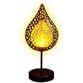 Solar Metall Tischleuchte Tischlampe Balkon Garten Tisch Leuchte Lampe Solarleuchte Solarlampe