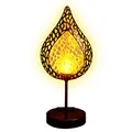 HAC24 Solar Metall Tischleuchte Tischlampe Balkon Garten Tisch Leuchte Lampe Solarleuchte Solarlampe