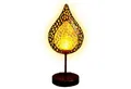 HAC24 LED Gartenleuchte Metall Tischleuchte Tischlampe Tisch Solarlampe, LED fest integriert, Warmweiß, LED-Kugel aus Craquelé-Glas Ø 6 cm