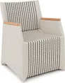 GARLAND® Poly Rattan Gartensessel Verona Teak Holz Gartenstuhl Armlehne Alu Wetterfest Garten Sessel Gartenmöbel - Twain