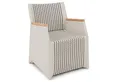 Garland Gartensessel Verona, Gartenstuhl mit Armlehne Poly Rattan Teak Holz Loungesessel Outdoor