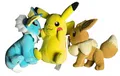 ⚪️🟢⚫️ 3xPokémon Kuscheltiere Pikachu Evoli Aquana Plüschfigur Stofftier Pokemon