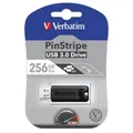 Verbatim (49320) High Speed USB Stick 3.0 Store n GO 256GB Schwarz Pin Stripe