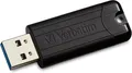 Verbatim PinStripe USB Stick Schiebemechanismus Speicher Schwarz 256GB