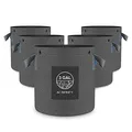 AC Infinity Stofftöpfe 11,4 Liter – 5er-Pack hochbelastbare, Wiederverwendbare Stofftöpfe mit 500 g/m² Vliesstoff und Ringen für Low-Stress-Training von Früchten, Gemüse und Blumen