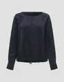 OPUS Langarmbluse Forti coal blue