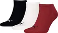 PUMA Sportsocken PUMA UNISEX SNEAKER PLAIN 3P RED COMBO