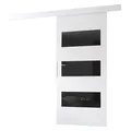 MINIO go for it - Schiebetür Komplettset CLEAN E, 96 cm Breit, Schiebetüren, Wandmontage, Schiebetürsystem, Zimmertüren - Weiss Matt