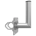 PremiumX 15cm Balkon-Ausleger Aluminium Geländer Balkon-Halterung für Satelliten-Schüssel SAT-Antenne Wand-Halter mit Schellen