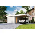 LASITA MAJA Blockgarage "Bahamas", BxT: 680 x 560 cm (Außenmaß), Holz - grau