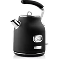 Westinghouse Wasserkocher Retro Serie 1,7 Liter, 2200 Watt, 360° Basis, schwarz - Schwarz