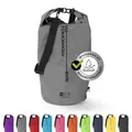 #DoYourOutdoor Where Tomorrow Dry Bag Tasche 10L grau | Wasserdichter Rucksack | Wasserfester Beutel & Packsack | Drybag ideal für Boot, Kajak, Angeln und Camping