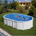 GRE Stahlwandbecken Set Haiti oval 3,75m x 6,10m x 1,32m Super Komplettset Pool Ovalpool / 375 x 610 x 132 cm Stahlwandpool Ovalbecken Poolset