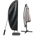 OKPOW Parasol Cover Cantilever 600D Oxford Gewebe-wasserdichte Patio-Regenschirm-Abdeckungen für 9ft bis 11ft Gartenregenschirm (Cantilever-Regenschirmabdeckung)