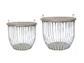 Chic Antique Beistelltisch Chic Antique Sofatisch mit Holzdeckel 2er Set