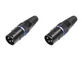 2x Adam Hall Connectors K 3 DMXT 3- XLR DMX-Stecker 3 pol 120 Ohm, Terminator