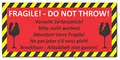 12 Stück Aufkleber Vorsicht zerbrechlich DIN lang (210 x 98mm) Folienaufkleber (Auf-525) Bitte nicht werfen