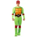 Funidelia Kostüm Ninja Turtles – Raphael Kostüm, Mit diesem Kostüm mutierst Du zur kämpfenden Schildkröte! grün S