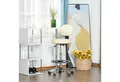 HOMCOM Barhocker Höheverstellbarer Barstuhl mit Rollen (Bürohocker, 1 St., Drehstuhl), Beige 56 x 57 x 104-127 cm