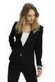 KAFFE Blazer Kinnie Damen Blazer Business Langarm Jacke Spotlich Elegant M, Black - Chalk Stripe M