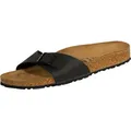 Birkenstock Madrid Birko-Flor schwarz schmale Weite Gr. 36 - Schwarz - 36