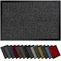 Gentle North Hochwertige Fußmatte grau schwarz 118x178cm groß für Innen & Außen - Schmutzfangmatte rutschfest, waschbar & wetterfest - Fussmatte für Eingangsbereich & Aussenbereich - Läufer Flur dünn