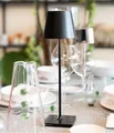 Zafferano Poldina Pro LED-Tischleuchte Schwarz, wiederaufladbar & dimmbar, Akkulaufzeit bis 12 h, IP65 für Außenbereich
