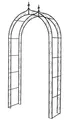 TrendLine Rosenbogen Natalia 121x40x248cm Torbogen Gartenbogen Rankgitter Stahl
