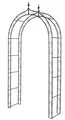 TrendLine Rosenbogen Natalia  121x40x248cm Torbogen Gartenbogen Rankgitter Stahl