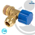 tecuro Eckventil 1/2 x 3/8 Zoll DN 10 Quetschverschraubung Ø10 mm selbstdichtend