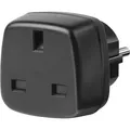 Brennenstuhl Reiseadapter UK/Schutzkontakt, Steckdosenadapter, schwarz