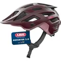 ABUS MTB-Helm Moventor 2.0 - komfortabler Fahrradhelm fürs Gelände - All-Mountain-Helm - für Damen und Herren - Dunkelrot, Größe M