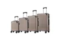 YONSLY Kofferset 4er Set, Reisekoffer Trolley mit 360° Rollen ABS-Hartschalen, 4 Rollen, (4 tlg., Sicherheitsschloss Weichem Gummigriff Handgepäck S/M/L/XL), Leichtes Gepäckset Trolley 4er Koffer Set, Reisekoffer