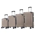 Koffer Suitcase Set, Trolley Reisekoffer, Rollkoffer Handgepäck, Champagner
