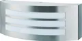 Grafner Edelstahl Wandleuchte | halbrund | für innen und Außen | IP44 | E27 | modernes Design