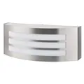 Grafner Edelstahl Wandleuchte | halbrund | für innen und Außen | IP44 | E27 | modernes Design
