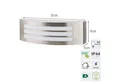 Grafner Außen-Wandleuchte Wandlampe Edelstahl 35SQE27-3 Wandleuchte WL10534, ohne Leuchtmittel, Maße: ca. Breite 25 cm Höhe 10 cm