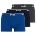 BOSS Trunk TRUNK 3 PACK (3-St) BOSS Schriftzug auf dem Bund blau XXL