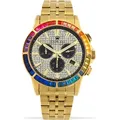 Louis XVI LXVI1120 Majeste Iced Out Chronograph Herrenuhr 43mm 5ATM - Gold