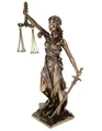 Vogler Dekofigur Dekofigur Justitia Göttin der Gerechtigkeit Bronz. 21cm by Veronese