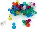 Poppstar 50 Bunte Kegelmagnete für Whiteboard (11 x 17mm) Starke Pinnwand-Magneten für Kühlschrank und Magnettafel, inkl. Aufbewahrungs-Box