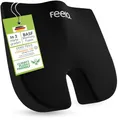 feela.® Orthopädisches Keilkissen [3 Härtegrade] – Memory-Foam Sitzkeilkissen zur Haltungskorrektur & Entlastung von Rücken und Ischiasnerv | Keilkissen für Stuhl, Auto, Büro, & Reisen (Hart)
