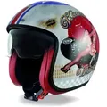 Premier Vintage Pin Up, Jethelm - Silber/Blau/Rot - XS