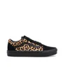 Vans Old Skool Damen-Sneaker, Leopardenmuster, Schwarz, Größe 38,5